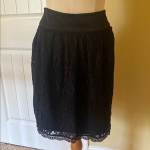 Elegant Black Lace Skirt